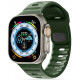 Žalia (Army) apyrankė Apple Watch 4 / 5 / 6 / 7 / 8 / 9 / SE (38 / 40 / 41 mm) laikrodžiui "Tech-Protect Iconband Line"