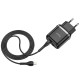 Juodas 2.4A 2xUSB pakrovėjas + USB - Lightning laidas "Hoco N4"