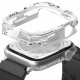 Baltas / skaidrus apsauginis dėklas Apple Watch 4 / 5 / 6 / 7 / 8 / 9 / SE (44 / 45mm) laikrodžiui "Ringke Fusion Bumper"