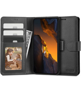 Juodas atverčiamas dėklas Xiaomi Poco F5 telefonui "Tech-Protect Wallet"