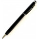 Juodas universalus pieštukas - Stylus su rašikliu telefonui / planšetei / kompiuteriui