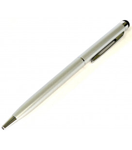 Sidabrinės spalvos universalus pieštukas - Stylus su rašikliu telefonui / planšetei / kompiuteriui