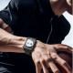 Juodas dėklas + stikliukai Apple Watch 4 / 5 / 6 / 7 / 8 / 9 / SE (44 / 45 mm) laikrodžiui "Supcase Unicorn Beetle Pro & Glass"