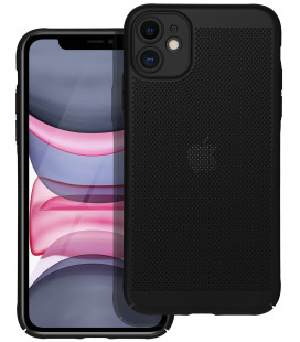 Juodas perforuotas dėklas Apple iPhone 11 telefonui "Breezy Case"