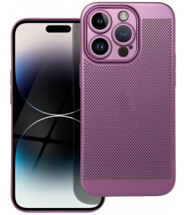 Purpurinis perforuotas dėklas Apple iPhone 14 Pro telefonui "Breezy Case"