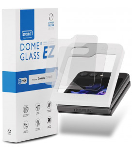 Skaidrus apsauginis grūdintas stiklas Samsung Galaxy Z Flip 5 telefonui "Whitestone EZ Glass 2-Pack"