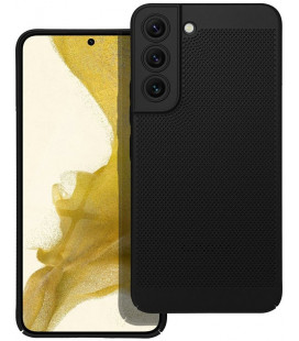 Juodas perforuotas dėklas Samsung Galaxy S23 telefonui "Breezy Case"