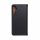 Juodas odinis atverčiamas dėklas Samsung Galaxy A34 5G telefonui "Leather case SMART PRO"