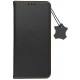 Juodas odinis atverčiamas dėklas Samsung Galaxy A34 5G telefonui "Leather case SMART PRO"