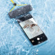 Juodas atsparus vandeniui IPX8 dėklas iki 7.2" telefonams "Baseus Lets Go Slip Cover Waterproof Bag"