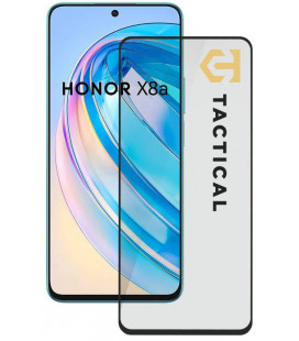 Juodas apsauginis grūdintas stiklas Honor X8a telefonui "Tactical Glass Shield 5D"