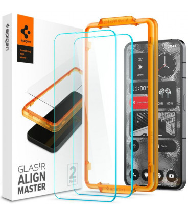 Apsauginis grūdintas stiklas Nothing Phone 2 telefonui "Spigen AlignMaster Glas tR 2-Pack"