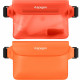 Oranžinis vandeniui atsparus krepšys "Spigen A620 Universal 2-Pack"