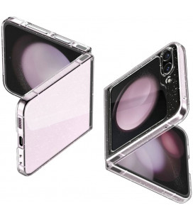 Skaidrus dėklas su blizgučiais Samsung Galaxy Z Flip 5 telefonui "Spigen Airskin Glitter"