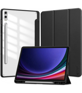 Juodas atverčiamas dėklas Samsung Galaxy Tab S9 Plus 12.4 X810 / X816B planšetei "Tech-Protect SC Pen Hybrid"