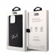Juodas dėklas Apple iPhone 14 Pro Max telefonui "Karl Lagerfeld Saffiano Card Slot Metal Signature Case"