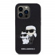 Juodas dėklas Apple iPhone 14 Pro telefonui "Karl Lagerfeld PU Saffiano Karl and Choupette NFT Case"