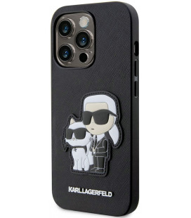 Juodas dėklas Apple iPhone 14 Pro Max telefonui "Karl Lagerfeld PU Saffiano Karl and Choupette NFT Case"