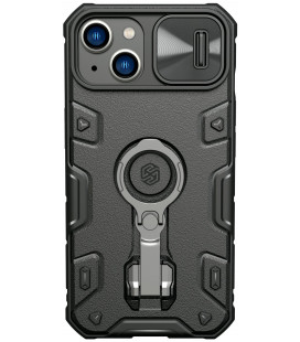Juodas dėklas Apple iPhone 13 / 14 telefonui "Nillkin CamShield Armor Pro Magnetic Hard Case"