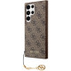 Rudas dėklas Samsung Galaxy S23 Ultra telefonui "Guess 4G Charms Case"