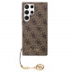 Rudas dėklas Samsung Galaxy S23 Ultra telefonui "Guess 4G Charms Case"