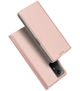 Rausvai auksinės spalvos atverčiamas dėklas Xiaomi Redmi Note 12S telefonui "Dux Ducis Skin Pro"