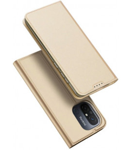 Auksinės spalvos atverčiamas dėklas Xiaomi Redmi 11A / 12C / Poco C55 telefonui "Dux Ducis Skin Pro"