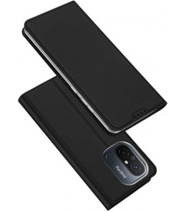 Juodas atverčiamas dėklas Xiaomi Redmi 11A / 12C / Poco C55 telefonui "Dux Ducis Skin Pro"