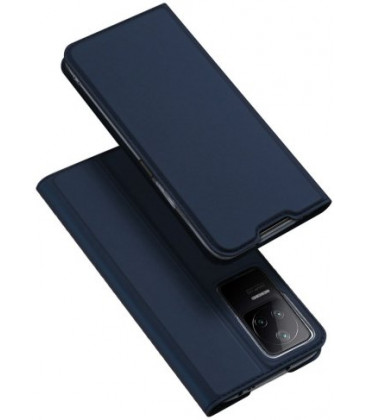Mėlynas atverčiamas dėklas Xiaomi Poco F4 5G telefonui "Dux Ducis Skin Pro"