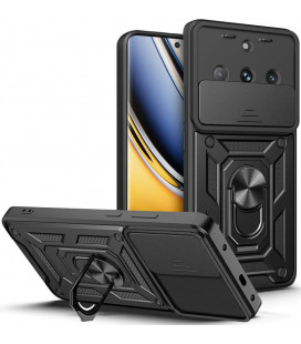 Juodas dėklas Realme 11 Pro 5G / 11 Pro Plus 5G telefonui "Tech-Protect Camshield Pro"