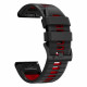 Juoda / raudona apyrankė Garmin Fenix 5 / 6 / 6 Pro / 7 laikrodžiui "Tech-Protect Iconband Pro"