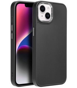 Matinis juodas dėklas Apple iPhone 14 telefonui "Frame Case"
