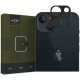 Juoda kameros apsauga Apple iPhone 15 / 15 Plus telefonui "Hofi Alucam Pro+"