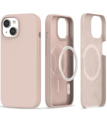 Rožinis dėklas Apple iPhone 15 telefonui "Tech-Protect Silicone Magsafe"