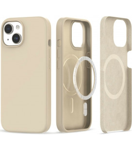 Smėlio spalvos dėklas Apple iPhone 15 telefonui "Tech-Protect Silicone Magsafe"
