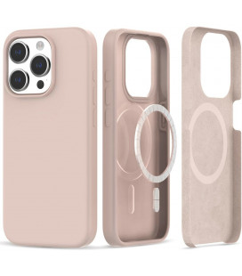 Rožinis dėklas Apple iPhone 15 Pro telefonui "Tech-Protect Silicone Magsafe"