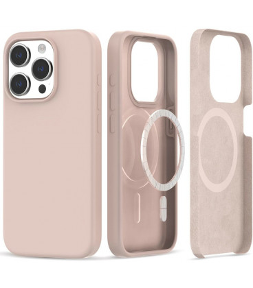 Rožinis dėklas Apple iPhone 15 Pro telefonui "Tech-Protect Silicone Magsafe"