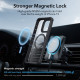 Juodas / skaidrus dėklas Apple iPhone 15 Pro Max telefonui "ESR Armor Tough Kickstand Halolock Magsafe"
