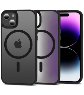Matinis juodas dėklas Apple iPhone 15 telefonui "Tech-Protect Magmat Magsafe"