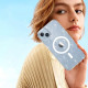 Skaidrus dėklas su blizgučiais Apple iPhone 15 Plus telefonui "Tech-Protect Flexair Hybrid Magsafe Glitter"