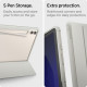 Pilkas atverčiamas dėklas Samsung Galaxy Tab S9 Plus 12.4 X810 / X816B planšetei "Spigen Ultra Hybrid PRO"