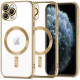 Auksinės spalvos / skaidrus dėklas Apple iPhone 11 Pro telefonui "Tech-Protect Magshine Magsafe"