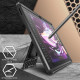 Juodas dėklas Samsung Galaxy Tab S8 Ultra / S9 Ultra 14.6 planšetei "Supcase Unicorn Beetle Pro"