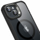 Juodas / skaidrus dėklas su kameros apsauga Apple iPhone 15 telefonui "ESR Armor Tough Kickstand Halolock Magsafe"