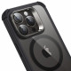 Juodas / skaidrus dėklas su kameros apsauga Apple iPhone 15 Pro telefonui "ESR Armor Tough Kickstand Halolock Magsafe"