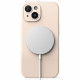 Smėlio spalvos (rožinis) dėklas Apple iPhone 15 telefonui "Ringke Silicone Magnetic Magsafe"