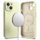 Žalias (Sunny Lime) dėklas Apple iPhone 15 telefonui "Ringke Silicone Magnetic Magsafe"