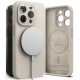 Pilkas dėklas Apple iPhone 15 Pro telefonui "Ringke Silicone Magnetic Magsafe"