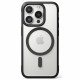 Juodas / matinis skaidrus dėklas Apple iPhone 15 Pro telefonui "Ringke Fusion Bold Magnetic Magsafe"