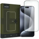 Juodas apsauginis grūdintas stiklas Apple iPhone 15 Pro telefonui "HOFI Glass Pro+"